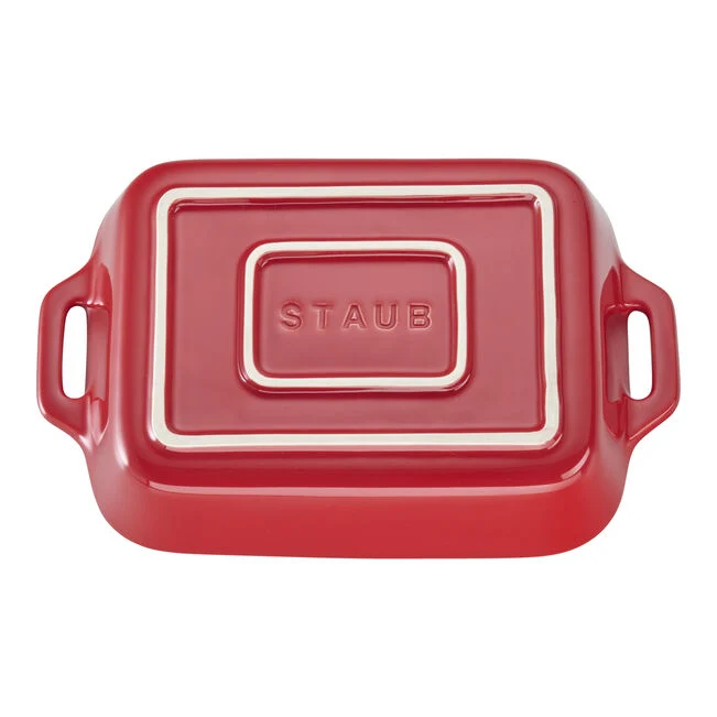 Staub Pirofila Rettangolare 20x16 cm in Ceramica Ciliegia