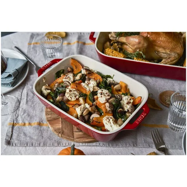 Staub Pirofila Rettangolare 20x16 cm in Ceramica Ciliegia