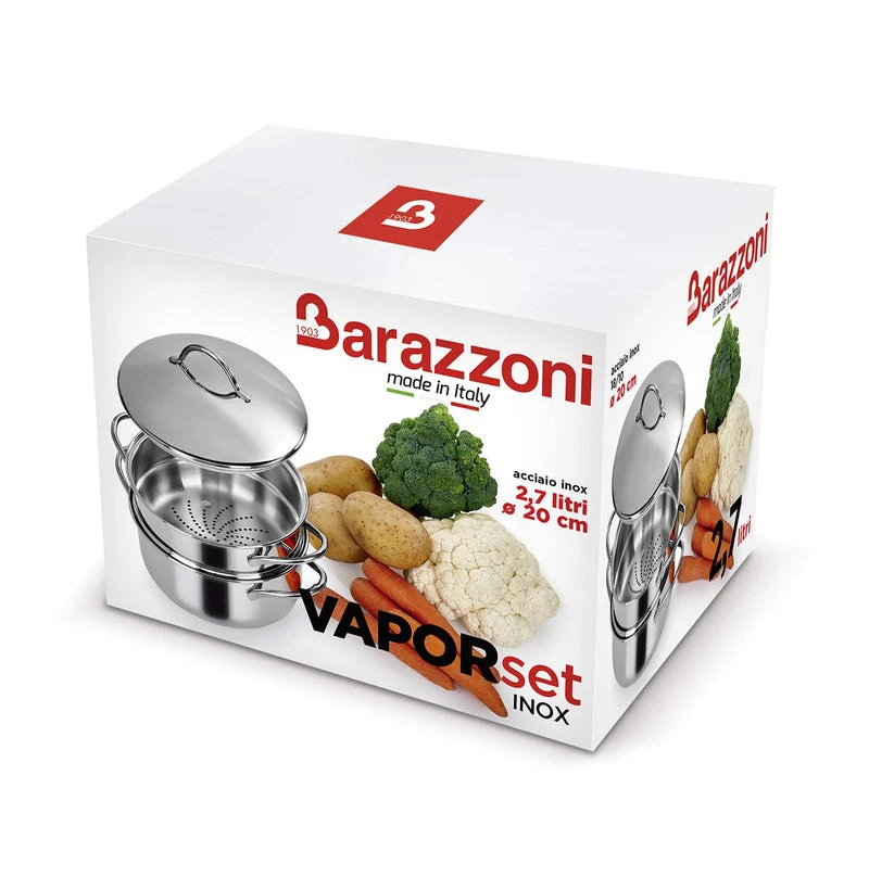 Barazzoni Pentola Cuocivapore in Acciaio inox 20 cm