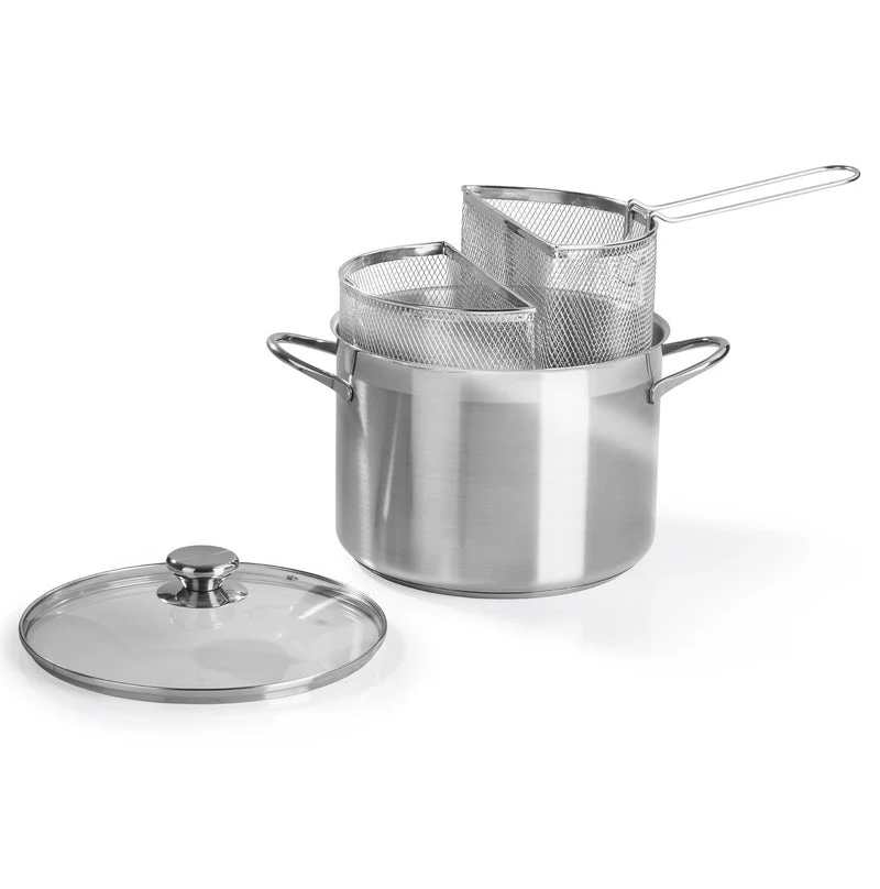 Barazzoni Pentola Spaghettiere doppio cestello in Acciaio inox 24 cm