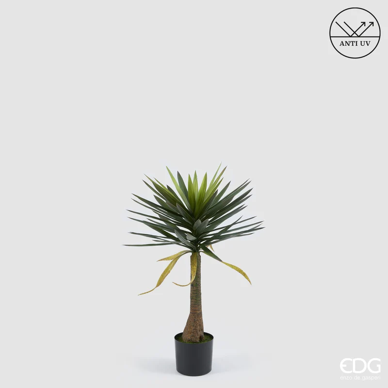 EDG Enzo De Gasperi Pianta Artificiale Yucca Anti-UV con Vaso H94 cm