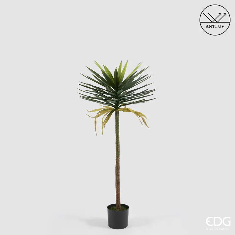 EDG Enzo De Gasperi Pianta Artificiale Yucca Anti-UV con Vaso H131 cm