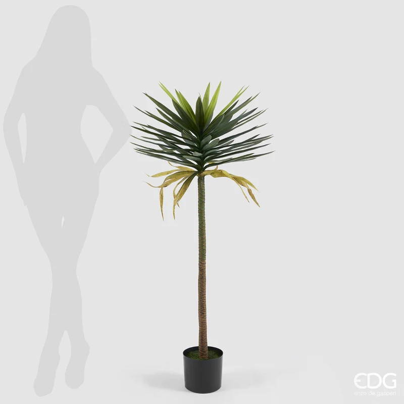 EDG Enzo De Gasperi Pianta Artificiale Yucca Anti-UV con Vaso H131 cm