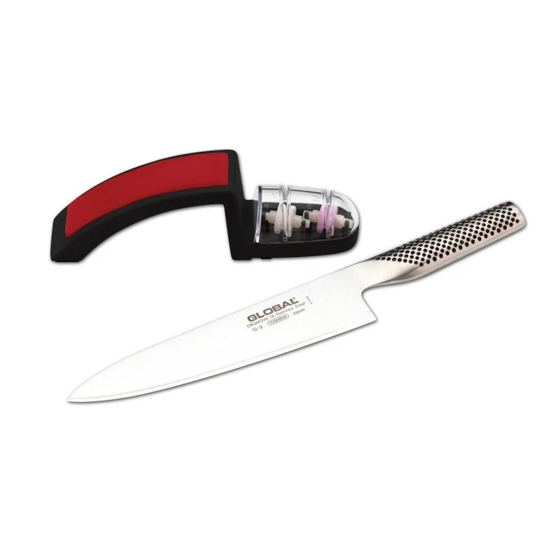 Global G-2220BR G-2 Kochmesser 20 cm & Wasserschärfer