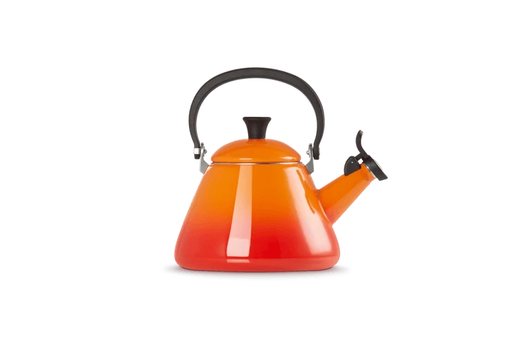 Le Creuset Wasserkocher mit Pfeifton 1,6 l Kone 'Orange Red'