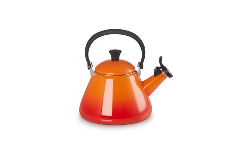Le Creuset Wasserkocher mit Pfeifton 1,6 l Kone 'Orange Red'