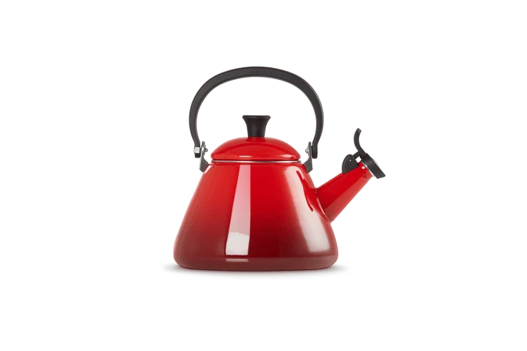 Le Creuset Wasserkocher mit Pfeifton 1,6 l Kone 'Kirschrot'