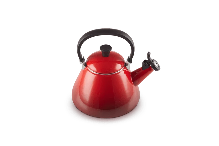 Le Creuset Wasserkocher mit Pfeifton 1,6 l Kone 'Kirschrot'