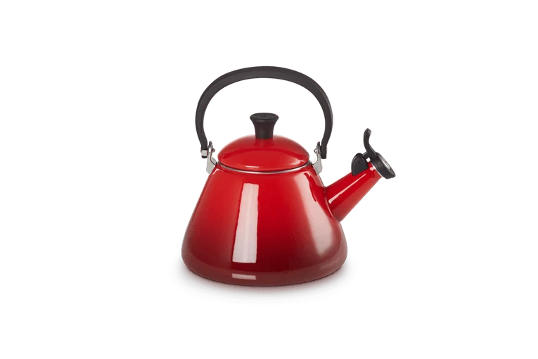 Le Creuset Wasserkocher mit Pfeifton 1,6 l Kone 'Kirschrot'
