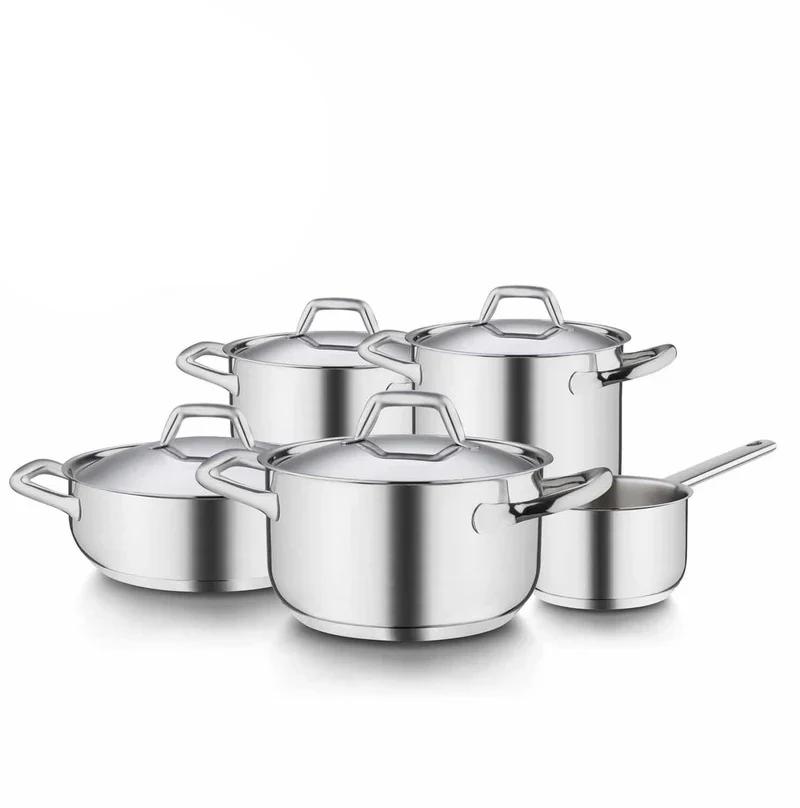 Barazzoni Batteria di Pentole 9 Pezzi Chef Line in Acciaio Inox