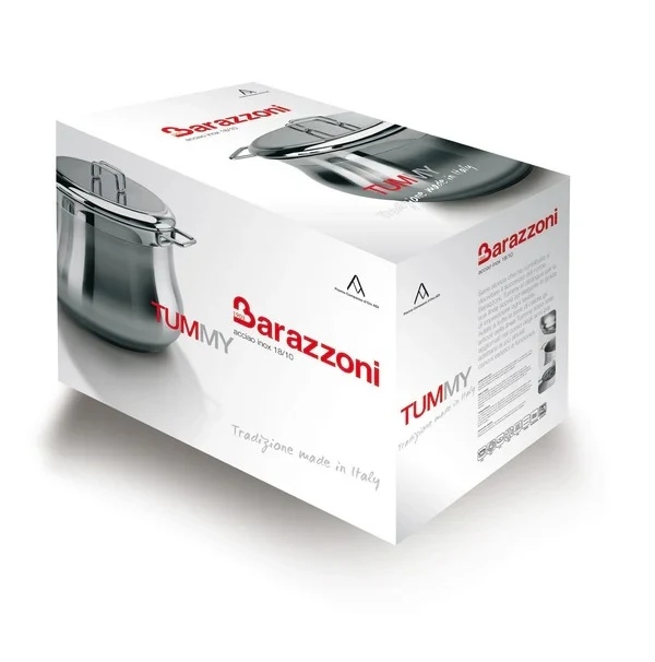 Barazzoni Batteria di Pentole 10 Pezzi Tummy in Acciaio Inox