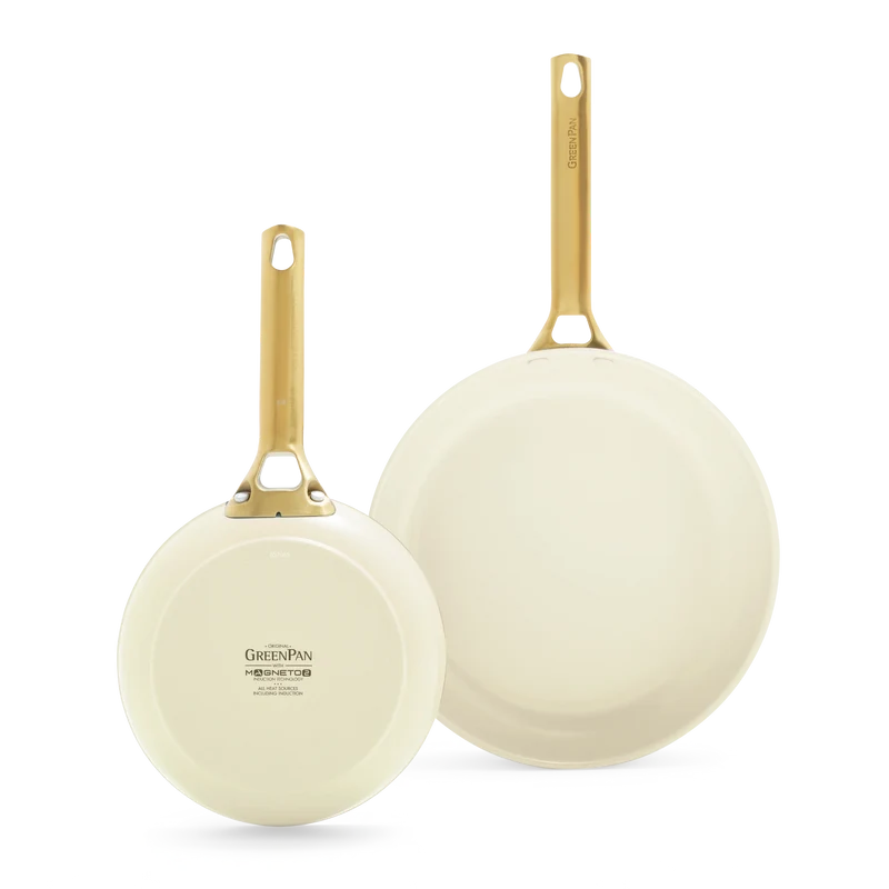 GreenPan Batteria di Pentole 10 Pezzi Padova Antiaderente Cream White