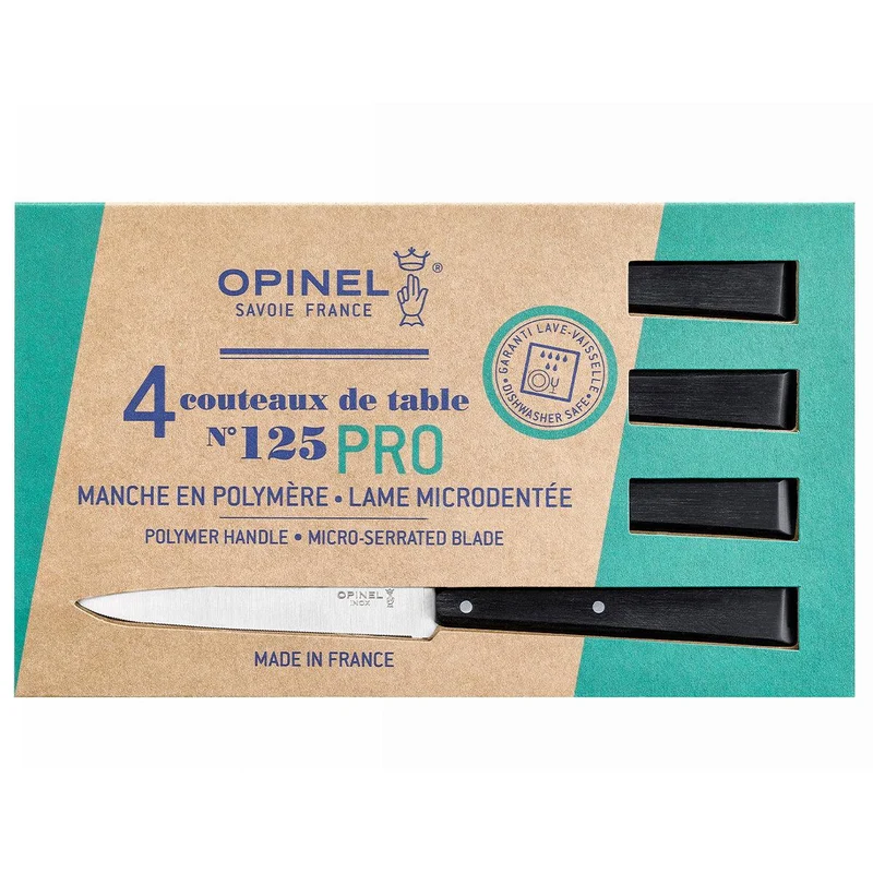 Opinel Steakmesser 'N°125 Pro' Schwarz