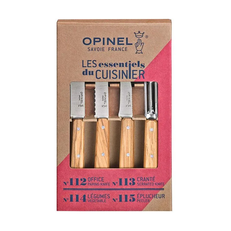 Opinel Messerset 4-teilig 'Les Essentials Olive'