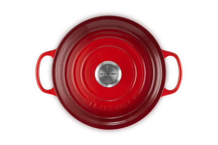 Le Creuset Schmorpfanne / Sauteuse Round Signature 'Cherry Red' 24 cm / 3,4 l