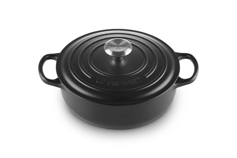 Le Creuset Schmorpfanne / Sauteuse Round Signature Ø24cm / 3,4L 'Mattschwarz'