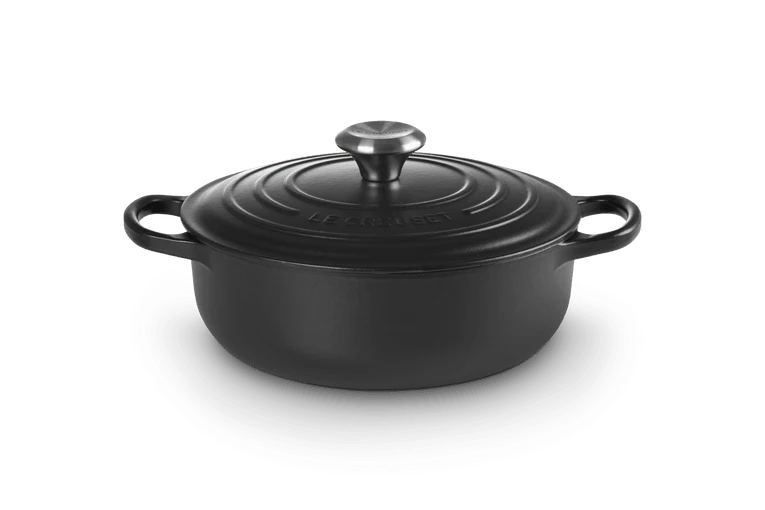 Le Creuset Schmorpfanne / Sauteuse Round Signature Ø24cm / 3,4L 'Mattschwarz'
