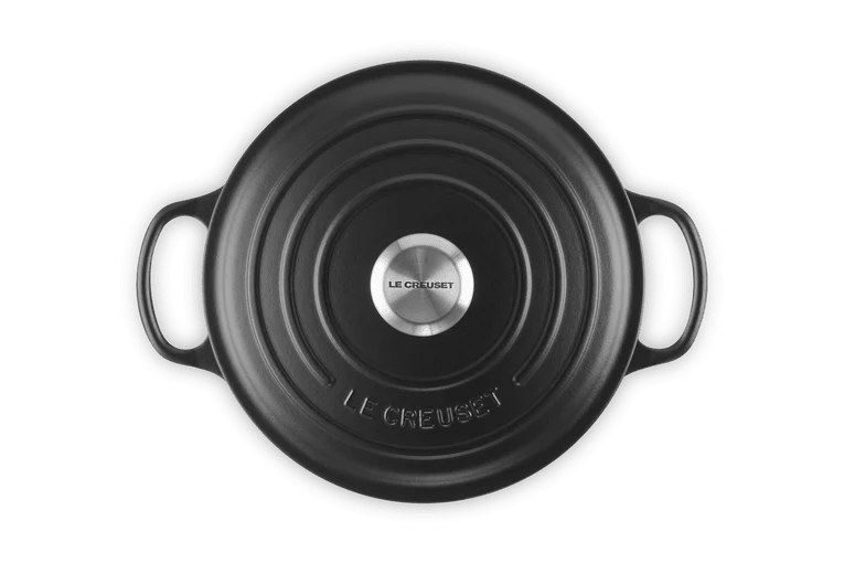 Le Creuset Schmorpfanne / Sauteuse Round Signature Ø24cm / 3,4L 'Mattschwarz'