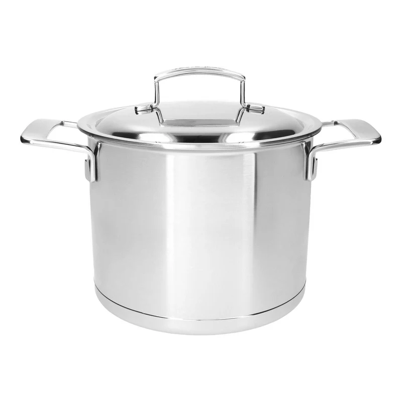 Demeyere Suppentopf mit doppelwandigem Deckel „Silber 7“ Ø 20 cm / 5 l