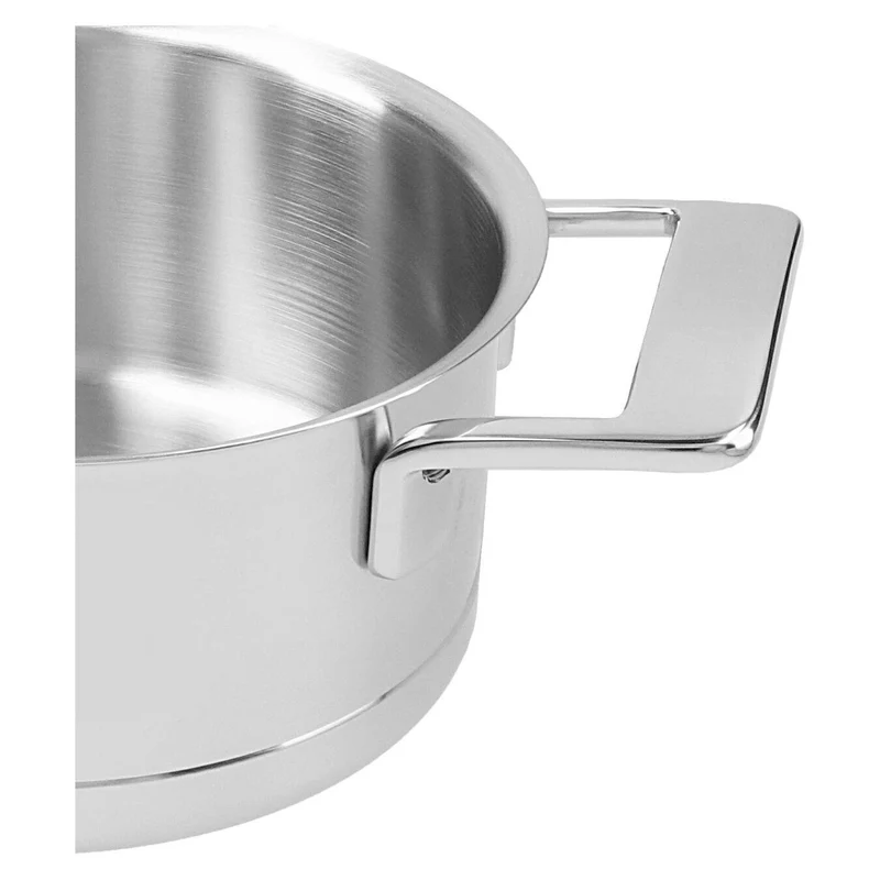 Demeyere Stielkasserolle mit doppelwandigem Deckel „Silber 7“