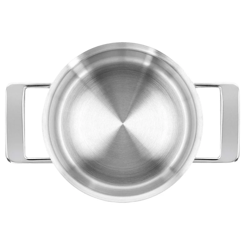 Demeyere Stielkasserolle mit doppelwandigem Deckel „Silber 7“