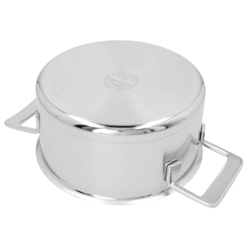 Demeyere Stielkasserolle mit doppelwandigem Deckel „Silber 7“