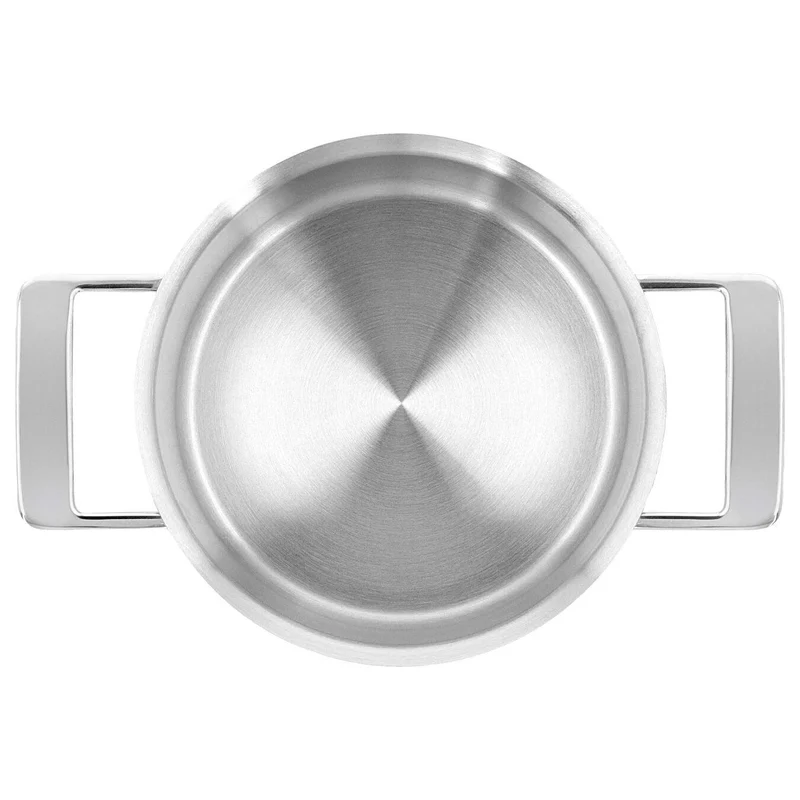 Demeyere Stielkasserolle mit doppelwandigem Deckel „Silber 7“