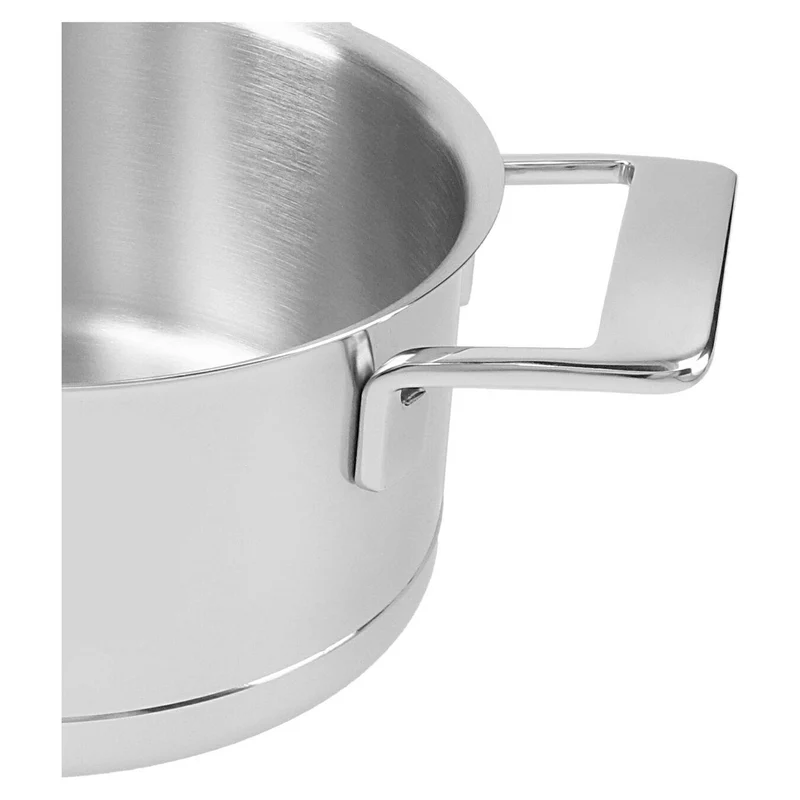 Demeyere Stielkasserolle mit doppelwandigem Deckel „Silber 7“