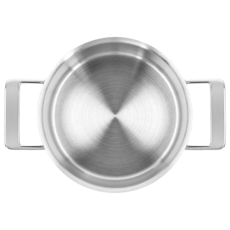 Demeyere Stielkasserolle mit doppelwandigem Deckel „Silber 7“