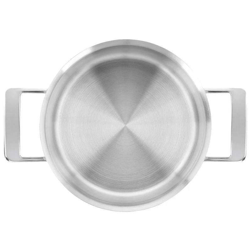 Demeyere Stielkasserolle mit doppelwandigem Deckel „Silber 7“