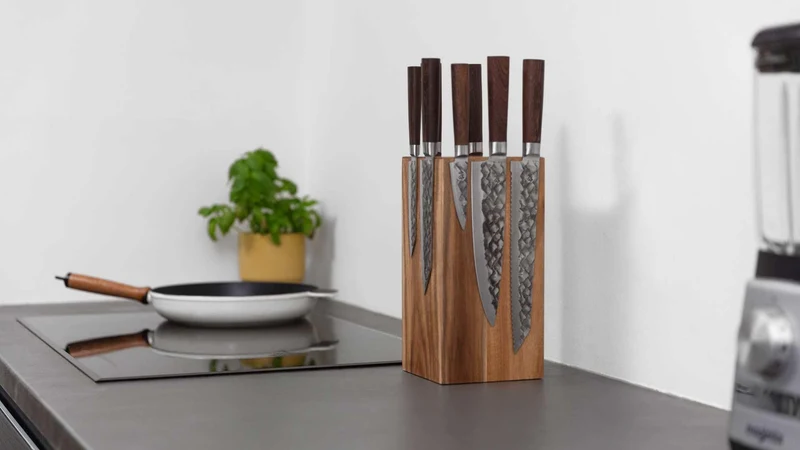BARE Kochgeschirr-Magnetblock aus Akazienholz