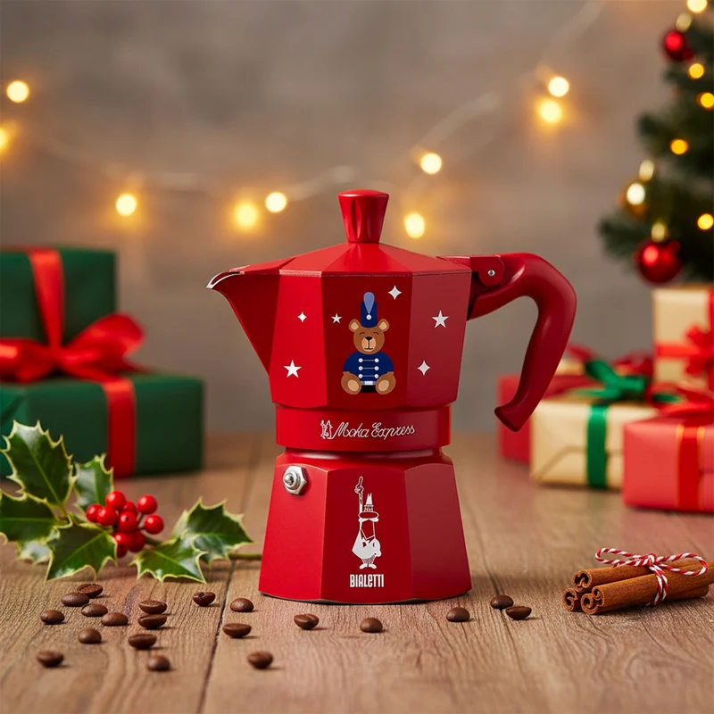 Bialetti Moka Express Natalizia 1 Tazza Natale 25 Rosso