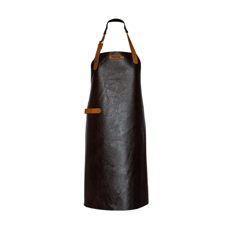 Xapron Lederschürze mit Nackenriemen 'Black New York'