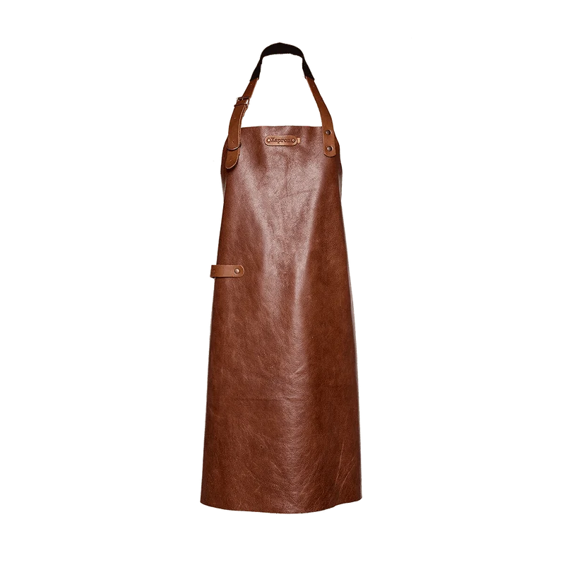 Xapron Lederschürze mit Nackenriemen 'Cognac New York'