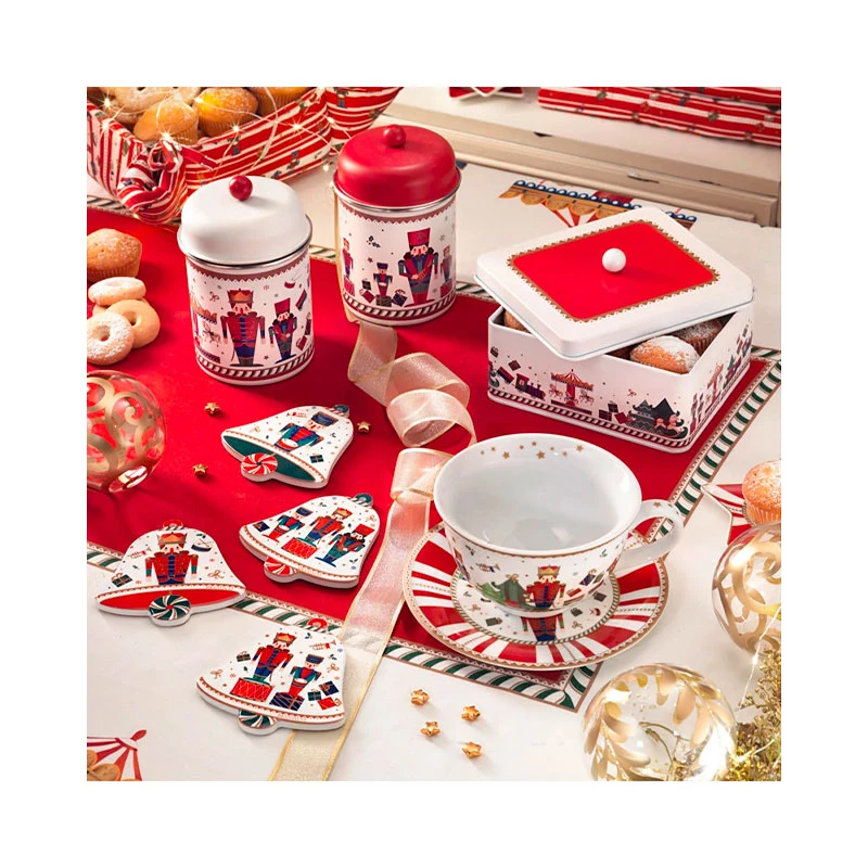 Brandani Tazza Colazione con Piattino Lo Schiaccianoci in Porcellana