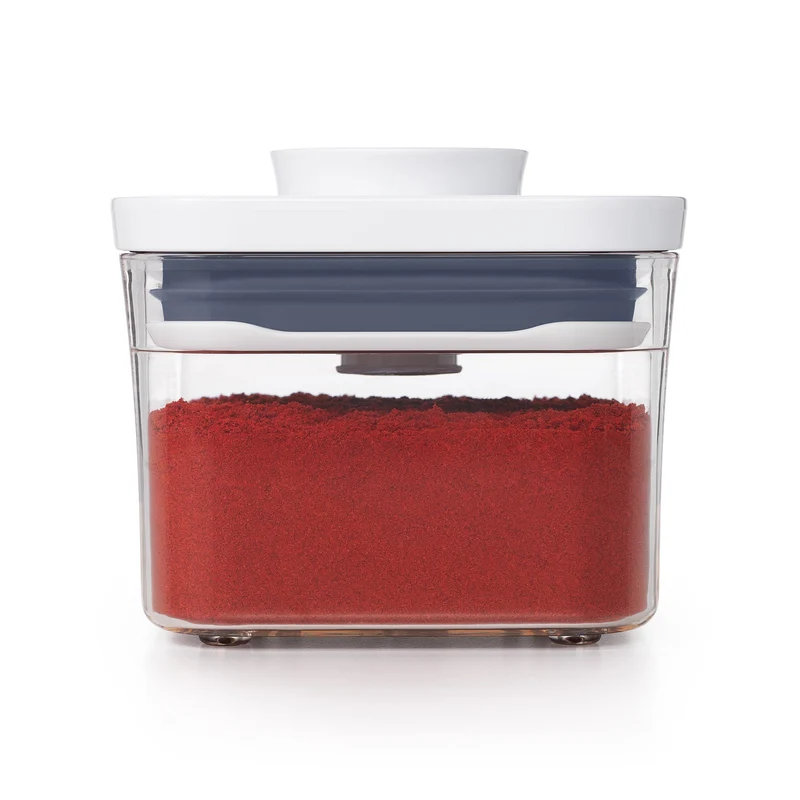 OXO Good Grips Vorratsglas 0,4 l „POP“ 2.0 – Quadratisches Mini-Glas