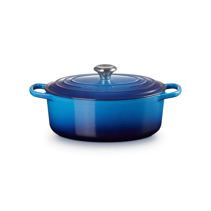 Le Creuset Ovaler Schmortopf Signature 'Azure'