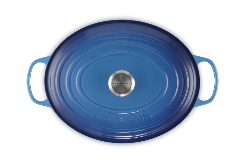 Le Creuset Ovaler Schmortopf Signature 'Azure'