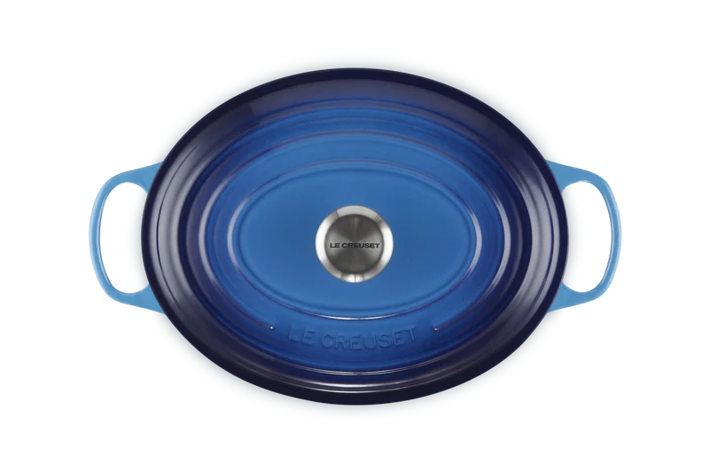 Le Creuset Ovaler Schmortopf Signature 'Azure'