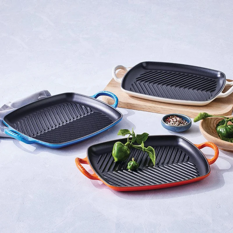 Le Creuset Grillplatte Rechteckig 'Azur'
