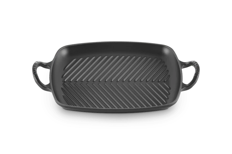 Le Creuset Grillplatte rechteckig 'Matt Schwarz'