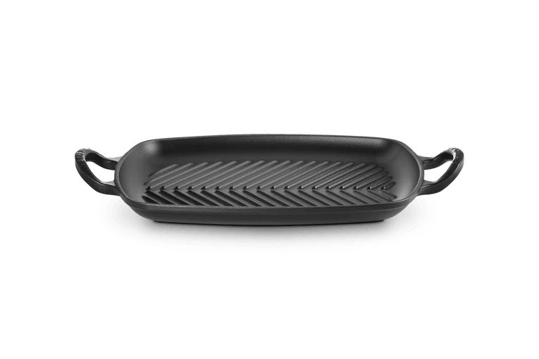Le Creuset Grillplatte rechteckig 'Matt Schwarz'