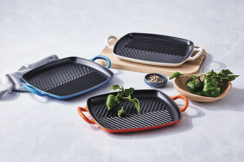 Le Creuset Grillplatte rechteckig 'Matt Schwarz'