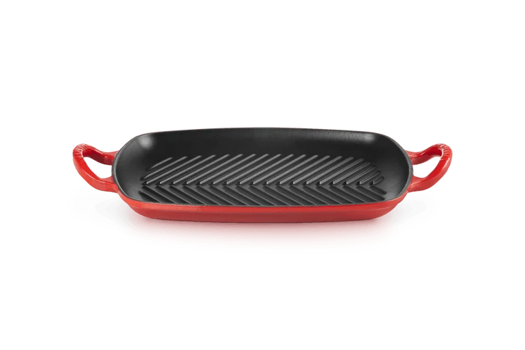 Le Creuset Grillplatte rechteckig 'Kirschrot'