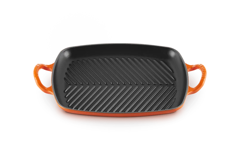 Le Creuset Grillplatte rechteckig 'Orangerot'