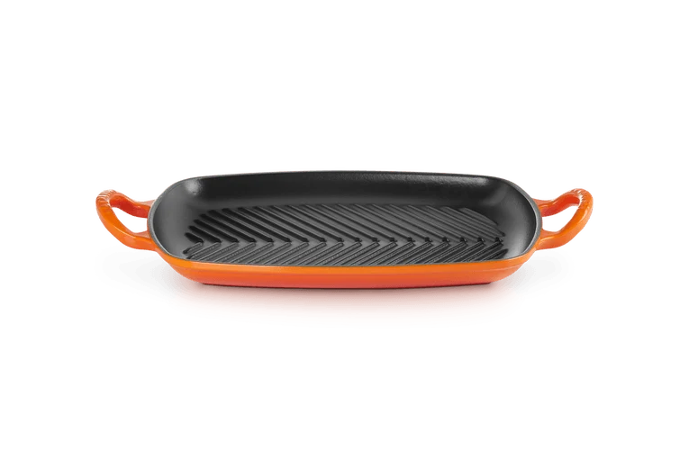 Le Creuset Grillplatte rechteckig 'Orangerot'