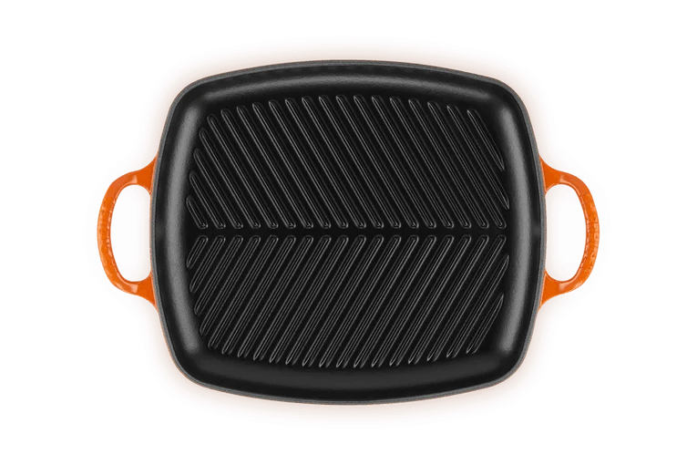 Le Creuset Grillplatte rechteckig 'Orangerot'