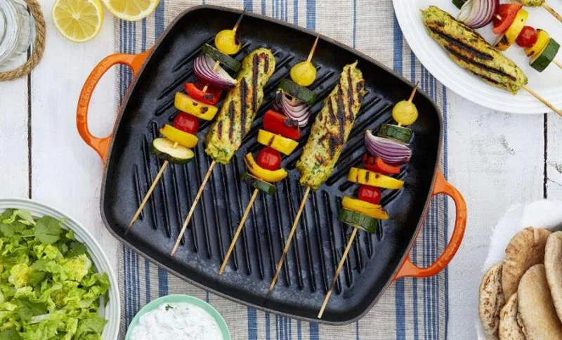 Le Creuset Grillplatte rechteckig 'Orangerot'
