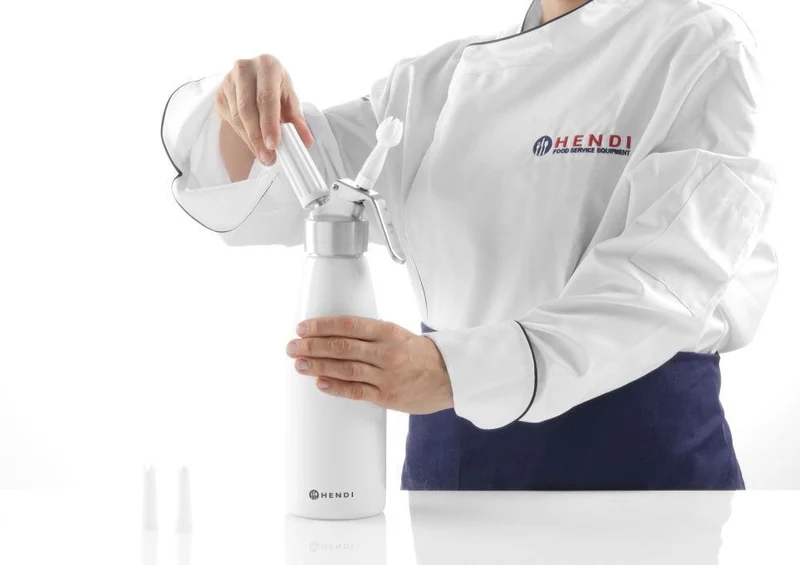 Hendi Schlagsahnemaschine Weiß „Kitchen Line“ Ø80x260 - 0,5 l