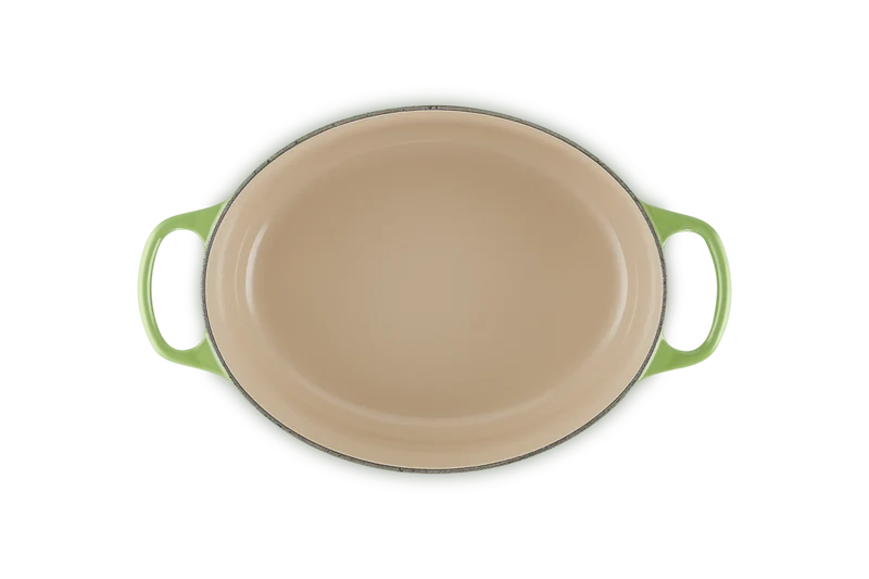 Le Creuset Ovaler Schmortopf Signature 'Bamboo Green'